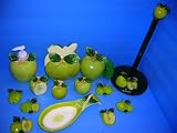 GREEN APPLE 3D Ceramic Kitchen 15 pcs Set NEW
