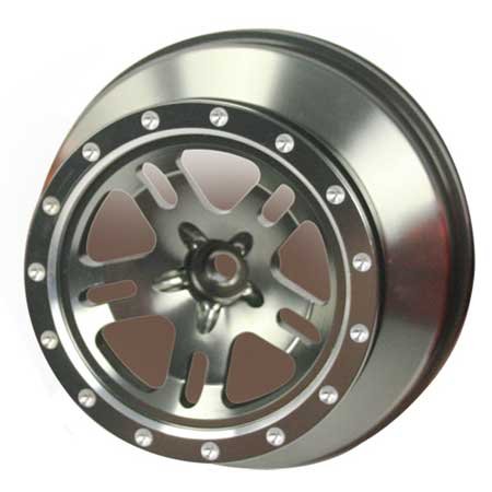 ALUM WHEEL SET FOR TRX SLASH GUN METAL