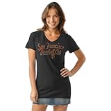 MLB Women's San Francisco Giants Short Sleeve V Neck Tee