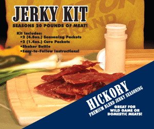 Hickory erky Seasoning Kit, Seasons 20lbs. Of meat (Includes 2 Seasoning Packets, 2 Cure Packets and Shaker B Foods Jerky