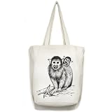 Squirrel Monkey Primate Art Open Top Tote Book Bag Squirrel Monkey Primate Art Open Top Tote Book Bag
