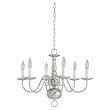 Sea Gull Lighting 3411-962 Six-Light Traditional Chandelier, Brushed Nickel Finish with Optional Shades