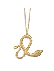 MMA Silver - 16 inch+2 inch 14 Karat Gold Plated Necklace with Snake Pendant