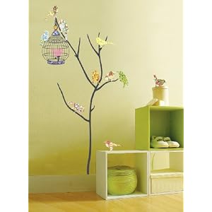 Easy Instant Wall Decorations Stickers - Birds in Tree