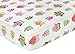Pink Happy Owl Fitted Crib Sheet for Baby/Toddler Bedding by Sweet Jojo Designs – Owl Print