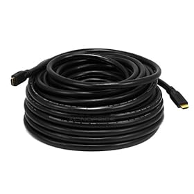 Monoprice 75ft 22AWG CL2-rated Standard HDMI Cable With Ethernet-Black