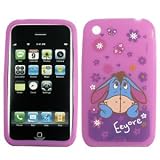 New Disney Pink Eeyore Soft Silicone Rubber Skin Apple Iphone 3g 3gs Cell Phone Cover
