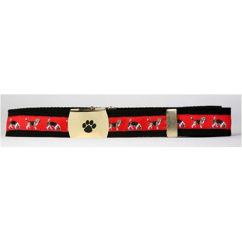 Beagle Breed Belt Red - Adjusts to 44 inches