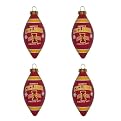 Iowa State 4-Pk Ornament Set