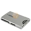 All-in-1 Memory Card Reader with USB 2.0 Hub, Silver