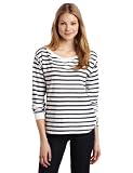 AG Adriano Goldschmied Women’s Relaxed Pullover, Navy/Ecru Stripe, Small
