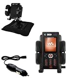 Sony Ericsson w880i Auto Bean Bag Dash Holder with Car Charger - Uses Gomadic TipExchange