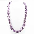 Amethyst Faceted Nugget Gemstone Beaded Necklace with Gold Vermeil KARMA Tag, 16 1/2" Length, #7556