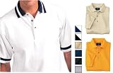 Port Authority - Pique Knit Sport Shirt with Stripe Trim