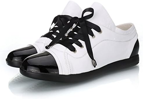 Increased women's shoes flat shoes lace fall within the former sneakers casual shoes leather shoes mixed colors- 38