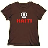 T-Shirt Womens Brown  Female Gender Symbols Haiti  Countries