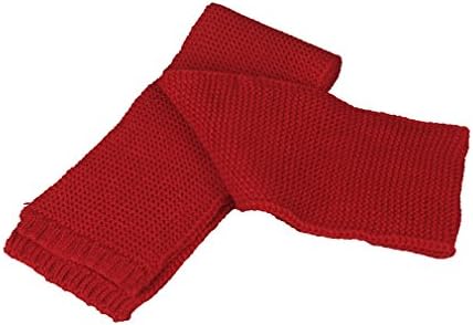 Orien Unisex Child's Knitted Scarves Solid Red