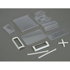 Front Rear Wing Set, Clear Mini-Slider from Team Losi Electric Car Kits