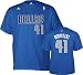 Dallas Mavericks Dirk Nowitzki Adidas Blue T Shirt
