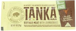 Tanka Bar,natural Buffalo Cranberry Bar, 1-Ounce Bar (Pack of 12)