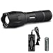 TANSOREN® Zoomable LED 900 Lumens Ultra Bright Tactical Waterproof Handheld Flashlight Bike Headlight Taillight Rechargeable 18650 Battery Charger