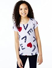 Love Print T-Shirt with Vest