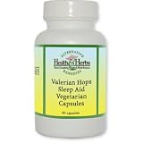 Alternative Health & Herbs Remedies Valerian Hops Sleep Aide Vegetarian Capsules, 60-Count Bottle