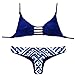 Baby Box Brazilian Vintage Triangle Swimwear Bikini Bandeau Push Up Bra Size M Blue
