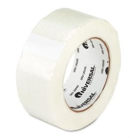 Click here to buy General-Purpose Filament Tape, 48mm x 55m, 3'' Core, 1 Roll by Universal.