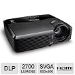ViewSonic PJD5133 SVGA DLP Projector - HDMI, 2700 Lumens, 3000:1 DCR, 120Hz/3D Ready, Speaker
