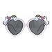 Children Size Girls Rainbow Unicorn Heart Shape Sunglasses Pink