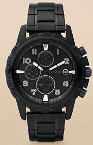 Fossil #FS4646 Men's Black IP Stainless Steel Dean Chronograph Watch