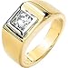 Men's 14K Yellow Gold 1Ct Moissanite Wedding Ring (6.5)