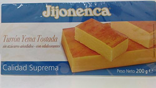 La Flor de Jijona Turron Yema Tostada- Toasted Almond Egg Nougat 200g