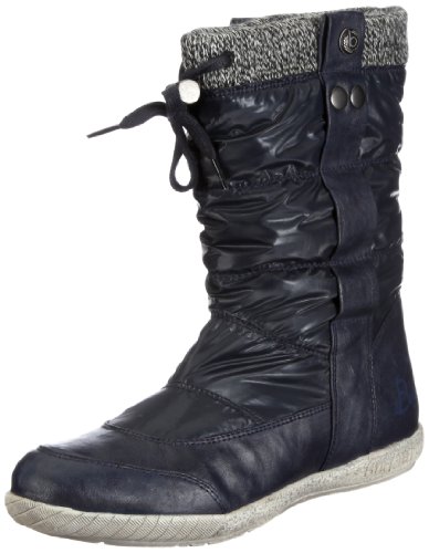 Bugatti Ines Synthetik Nappa/Textil TF J14306N6, Damen, Stiefel, Blau (dunkelblau 425), EU 37