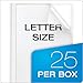 Oxford 58804 Premium Paper Clear Front Cover, 3 Fasteners, Letter, White, Box of 25 (58804EE)
