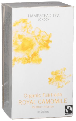Hampstead Tea Organic Fairtrade Royal Camomile Tea, 20-Count Boxes (Pack of 3) by Hampstead Tea