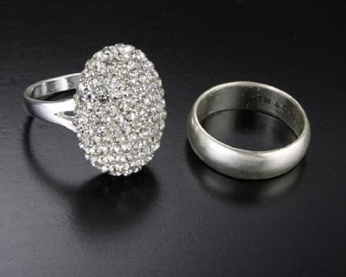 Twilight Breaking Dawn Bella's Engagement Ring and Wedding Band Set