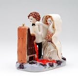 Fine Porcelain Christmas Figurine Collectible - Slot-Machine Romance Sculpture