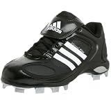 adidas Men's Diamond King TPU Low Baseball Cleat,Black/White/Black,10 M