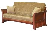 Big Tree Furniture Monterey Full Size Futon Sofa Sleeper Set with 2 Matching Pillows