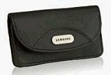 Samsung OEM Black Leather Horizontal Pouch Case for Samsung A523 A580 A737 A747 A930 M300 M500 M620 R400 R510 R610 T219 T439 T619 T639 T709 T719 T739 T819 SCH-U540 U550 U620 U700 Gleam U740 U900 - WT17200000113