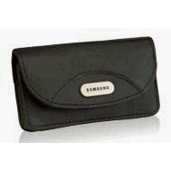 Samsung OEM Black Leather Horizontal Pouch Case for Samsung A523 A580 A737 A747 A930 M300 M500 M620 R400 R510 R610 T219 T439 T619 T639 T709 T719 T739 T819 SCH-U540 U550 U620 U700 Gleam U740 U900 - WT17200000113