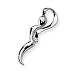 Diamond and Sterling Silver Slide on 16 Cubetto 3mm Chain