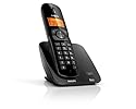 Philips CD1701B DECT Single ECO schnurloses Telefon (XHD High-End Sound, beleuchtetes alphanumerisches Display, CLIP Funktion)