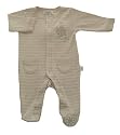 Max and Tilly Baby Boy Winter Wonders Soft Cotton Pale Beige Striped Babygrow size 0-3 months