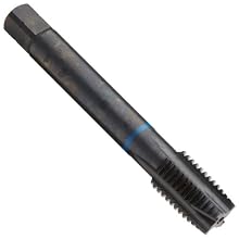 Dormer MTT-X E045 Powdered Metal Spiral Point Threading Tap for Stainless Steel, Black Oxide Finish, Round Shank With Square End, Plug Chamfer
