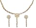 Romantic Gifts - Multi Color Cubic Zirconia Gold Plated Earring and Necklace Set (kns1416)
