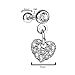 BodyJ4You Clear Crystal Heart Dangle Cartilage Tragus Earring 16G