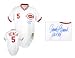 Johnny Bench Cincinnati Reds Autographed White Jersey with HOF 89 Inscription